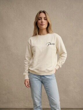 South Parade Paws Graphic Crewneck Sweatshirt Cream XS
